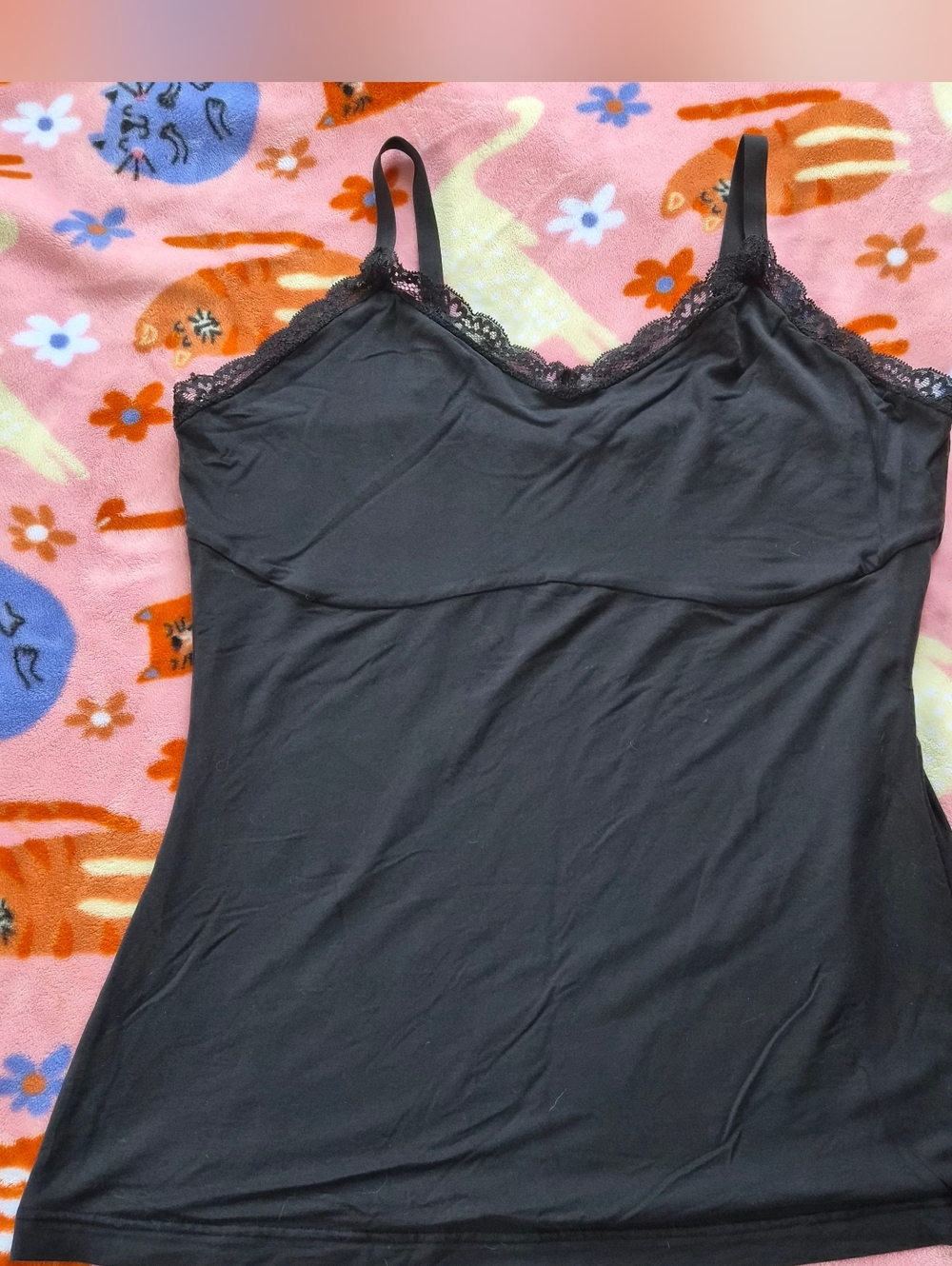 Maidenform Black Lace-Trim Camisole